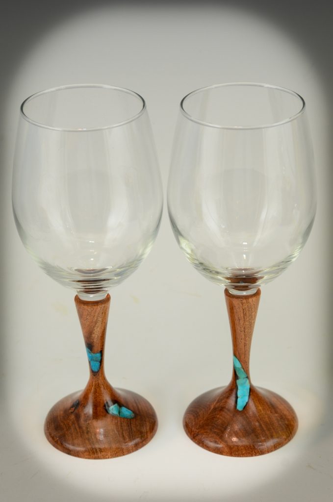 mesquite_wine_glass_stem_tuquoise_inlay