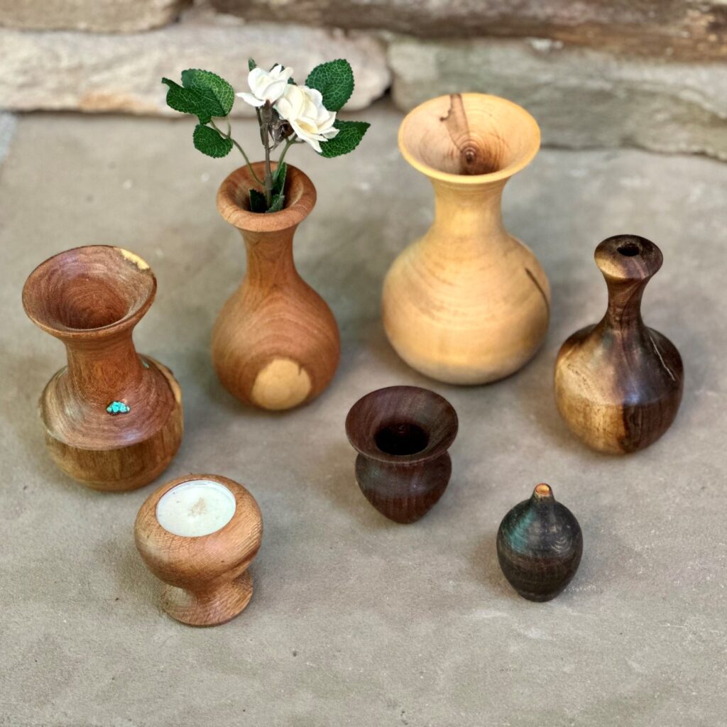 John C Campbell Wood Turned Vases